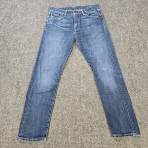 Levi’s 508 Jeans Mens 30x28 Blue Slim Tapered Distressed Discontinued